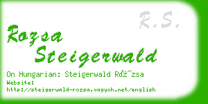 rozsa steigerwald business card